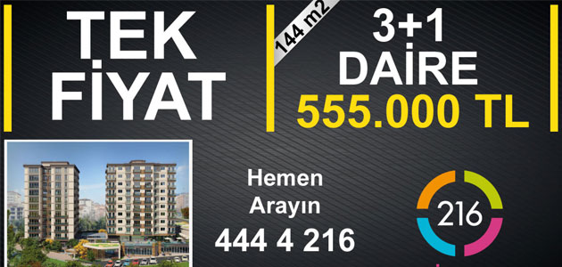 216 Butik Plus’ta 3+1 Daire Fiyatı 555 Bin Lira 2016-08-04