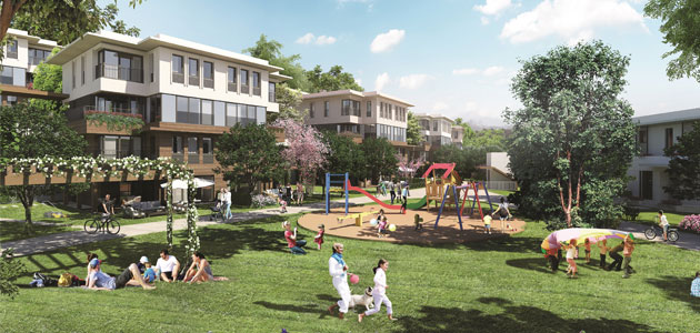 ESTON ŞEHİR KORU’da, koru manzaralı teraslar  yüzde 5 peşin ya da 50 ay senet fırsatıyla 