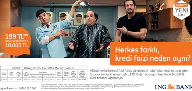 ING Bank’tan Ramazan’a özel 199 TL’den başlayan taksitlerle kredi