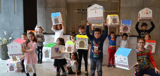 Makyol Santral'de sokak hayvanları için kış şartlarına dayanıklı barınaklar yapıldı